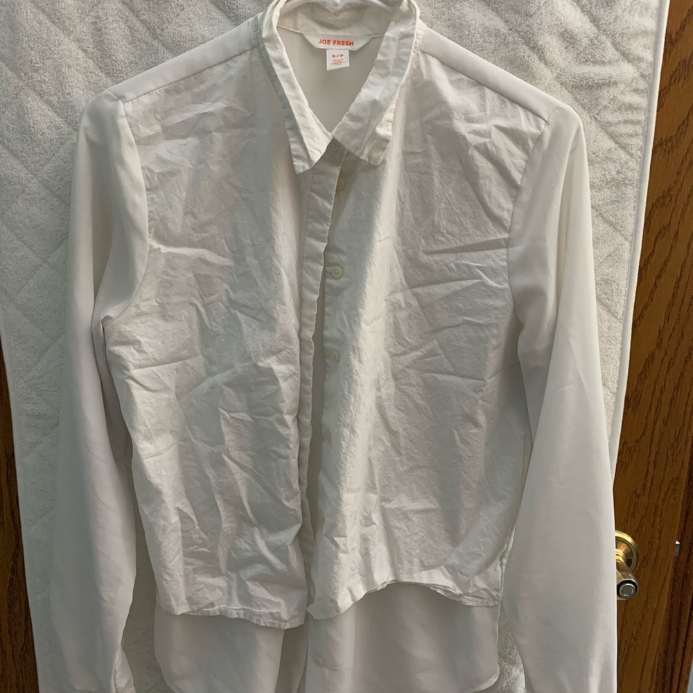Joe Fresh White Dress Shirt, size small
